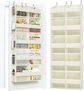PureSpace 5-Tier Over The Door Organizer with 10 Side Mesh Pockets & Clear Windows, 80 lb Weight Capacity Hanging Storage for Bathroom, Bedroom, Nursery, Kitchen, Organizer Toys, Shoes, Diapers