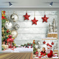 CYLYH 10x8ft Christmas Backdrop for Photography Christmas White Wood Floor Photography Backdrop Winter Snow Wooden Floor Xmas Background Newborn New Year Party Banner Decorop