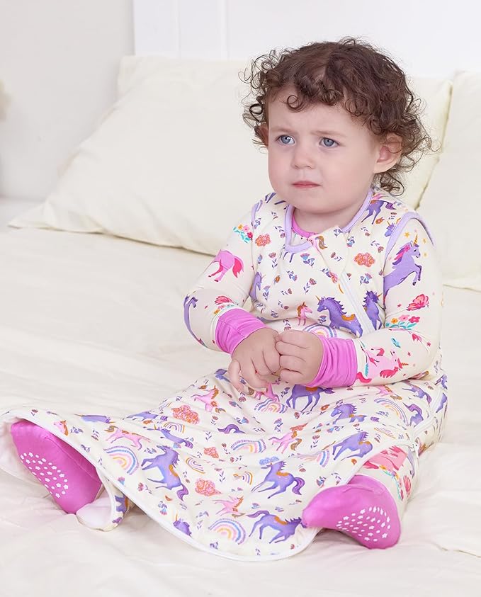 Rayon Made from Bamboo Viscose Sleep Sack 0-36 Months 1.0 Tog for Toddler and Baby sleepers 2-Way Zipper Newborn Sleep Sacks