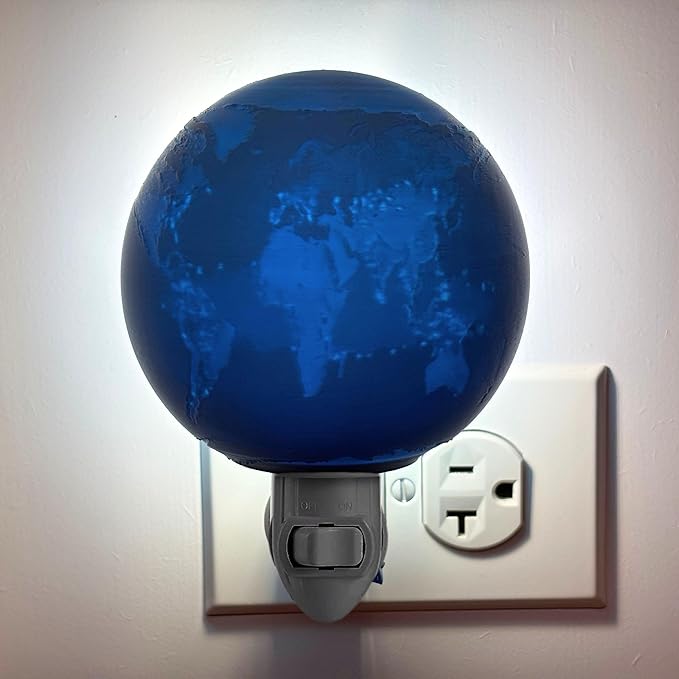 Earth Night Lights | 5" Earth Night Lamp LED Light | 3D Solar System NightLight, Planet Home Décor, Space Nursery, Globe Lamp Kids Room, Space Gift, Birthday Gifts, Bedroom Decorations