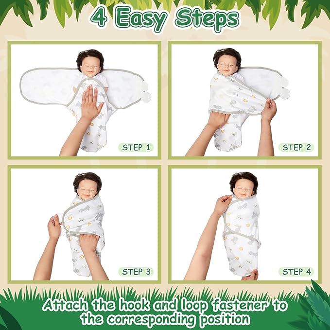 Ramede 6 Pack Preemie Swaddle Blanket with Hats Sleep Swaddle for Baby Boy Girl Preemie Newborn Sacks Soft Cotton Wearable(Whale,Blue and Green)