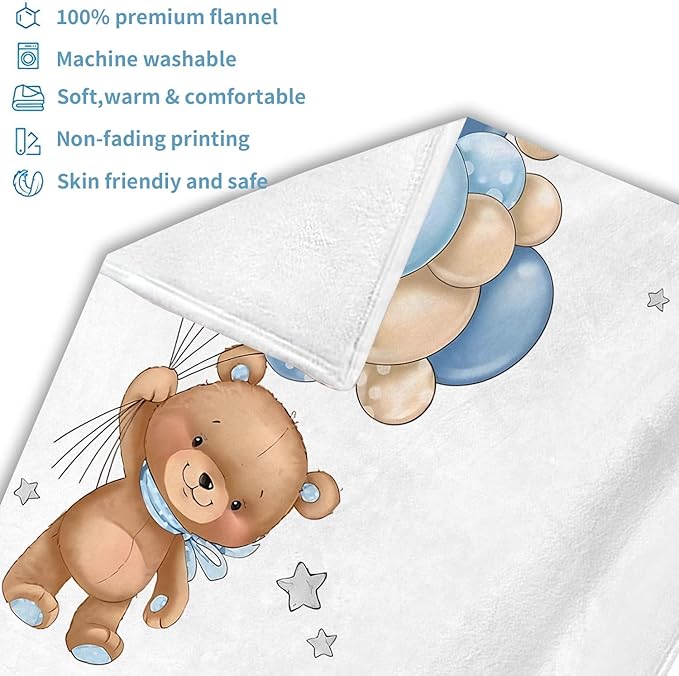 OLIVE OLIVIA Cartoon Baby Monthly Milestone Blanket, First 12 Months Baby Milestone Blanket for Baby Girls, Baby boy Blankets, Perfect Baby Blanket Gifts with Pentagram Frame, 50"x60"