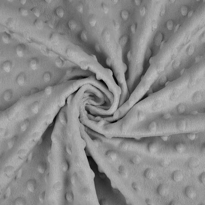 American Baby Company Heavenly Soft Chenille Receiving Blanket, 2-Layer Design with Minky Dot & Silky Satin, Gray, 30" x 40" for Boys and Girls