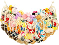 Stuffed Animal Net or Hammock XL for Flat Wall Mounted Handmade Macrame Toy Display Hanging Plush Toy Net for Stuff Animal Storage(Cream)