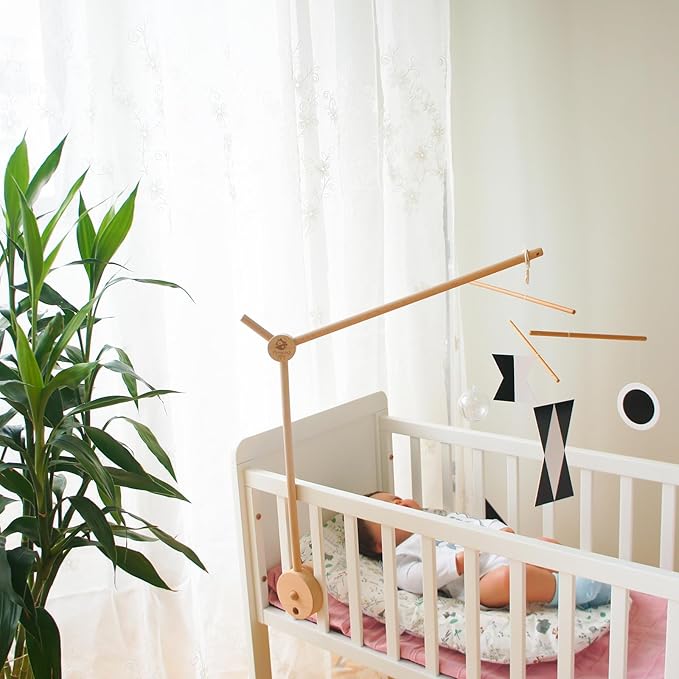 Montessori Mobile Set, Munari and Octahedron in Multiple Sizes and Star Dancers, Black and Colorful