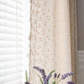 ENJOYBRIDAL Daisy Floral Curtains 96 Inch Length 4 Panels Tassel Long Drapes Rod Pocket Semi Sheer Boho Bedroom Window Curtain Panels Living Room Farmhouse Rustic Bohemian Window Treatment