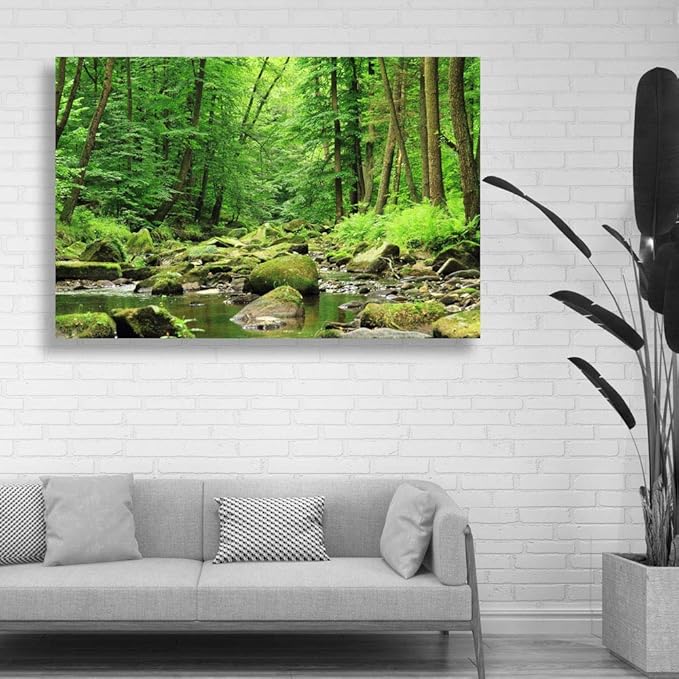 SIGNWIN-Canvas Wall Art-Sunshine in The Forest -Canvas Prints Home Artwork Decoration for Living Room,Bedroom - 16x24 inches