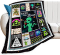 Green Alien Fleece Blanket Funny Universe Throw Blankets for Girls Boys Super Soft Warm Flannel Cool Throws Gifts for Men Women Cozy Fuzzy Plush Stuffed Couch Bed Bedding Decor 60"x50"