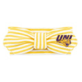Creative Knitwear Northern Iowa Panthers Infant Girls Gold/White Striped Hair Knot Headband Embroidered Logo - Size Newborn - 4T