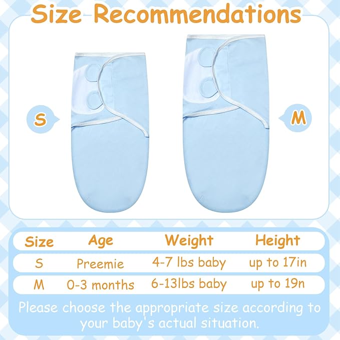 Ramede 6 Pack Preemie Swaddle Blanket with Hats Sleep Swaddle for Baby Boy Girl Preemie Newborn Sacks Soft Cotton Wearable(Planet,Blue)