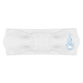 Creative Knitwear The Citadel Bulldogs Infant Girls White Solid Hair Knot Headband Embroidered Logo - Size Newborn - 4T