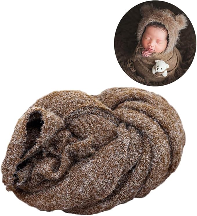 Newborn Photography Stretch Wrap Baby Photo Knitted Blanket Photo Shoot Props Swaddle for Boys Girls