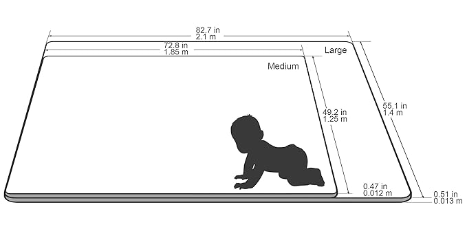 Baby Care Play Mat (Medium, Playful - Pinko & Friend) 73’’ x 49’’ Original One-Piece Reversible Rollable Waterproof Play Mat for Infants, Babies, Toddler, and Kids