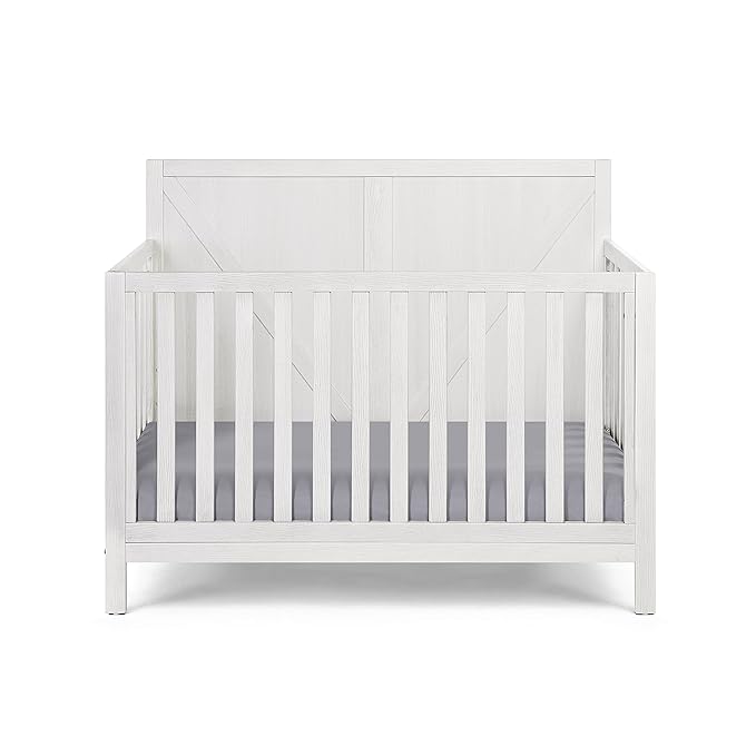 Suite Bebe Barnside 4-in-1 Convertible Baby Crib in Washed Gray