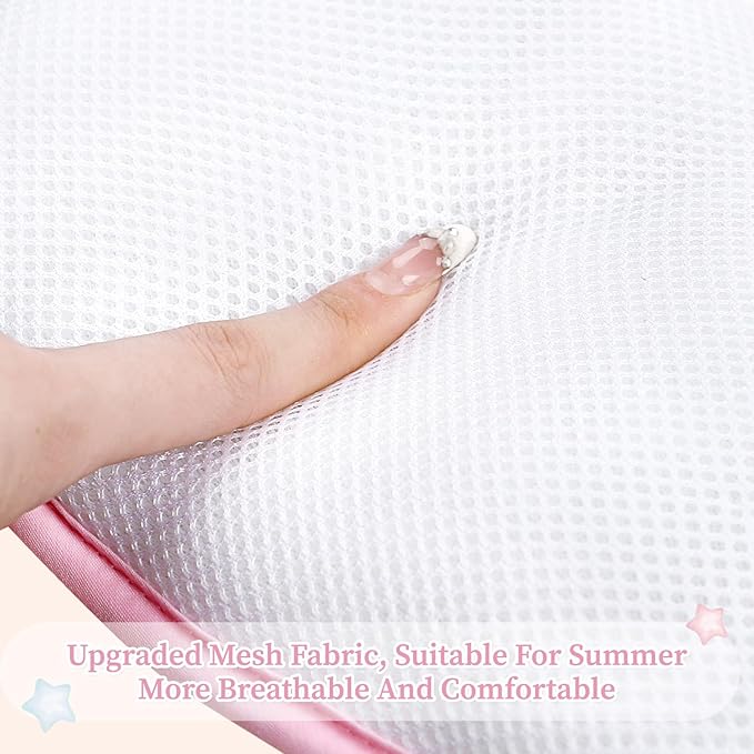 Pea Pod Summer Infant Car Seat Insert, 2 in 1 Baby Car Seat Head Body Support for Newborn Upgrade Mesh Baby Car Seat Insert Stroller Cushion for Boys Girls, Extra Soft and Breathable, Unicorn