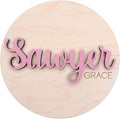 Custom Personalized 3D Baby Name Announcement Sign, Hospital Photo Prop, Welcome Infant Name Sign with 30 Colors & Multiple Sizes 4"-8"