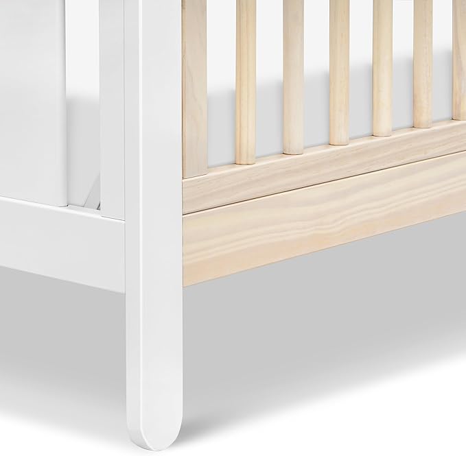 Carter's by DaVinci Marisol 4-in-1 Convertible Crib in White/Washed Natural, GREENGUARD Gold Certified