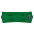Creative Knitwear Notre Dame Fighting Irish Infant Girls Kelly Striped Hair Knot Headband Embroidered Logo - Size Newborn - 4T