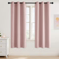 NICETOWN Blush Pink Room Darkening Curtains 78 Inches Long 2 Panels for Girls Room, Bedroom, Nursery Thermal Insulated Blackout Drapes Solid Grommet Noise Reducing Window Curtains, W40
