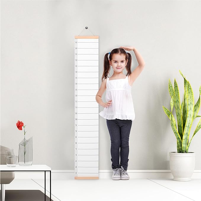 Removable Hanging Height Ruler Growth Chart for Wall Decor Oversize Measurement Chart for Tracking Development and Growth Recording