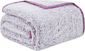 EMME Soft Sherpa Fleece Blanket Reversible Plush Fluffy Large Blanket, Light Weight Warm Decorative Boho Blanket Cover for Sofa, Couch, Bedroom,Travel(Plush Purple,90"x90")