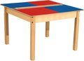 Contender Time-2-Play 35" W Red and Blue Kids Compatible with Duplo Blocks Activity Table with Trough and 22" Long Legs, Craft & Sensory Table for Toddlers [Greengard Gold Certified]