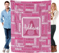 Dr.TOUGH Name Blanket Personalized Blanket for Adult Kids Flannel Customized Personalized Blankets and Throws