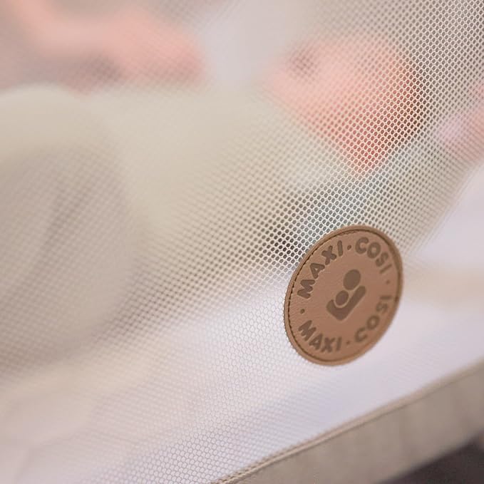 Maxi-Cosi Iora Baby Bassinets Bedside Sleeper, Portable Bassinet, Infant Bedside Sleeper Crib, Height Adjustable, Breathable Mesh, Large Storage Basket, Classic Green