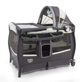 BABY JOY 4 in 1 Pack and Play, Portable Baby Playard with Bassinet & Flip-Away Changing Table, Canopy, Infant Bassinet Activity Center with Storage Basket, Oxford Bag from Newborn to Toddlers