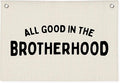 Boy Nursery Decor, Playroom Wall Decor, Brotherhood Canvas Banner Wall Hanging Flag for Nursery Classroom Playroom Kids Room, Playroom Essentials