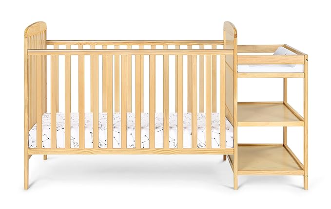 Suite Bebe Ramsey 3 in 1 Convertible Baby Crib and Changer in a Natural Finish