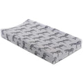 Oilo Changing Pad Cover, Breathable 100% Turkish Cotton Fitted Jersey, 300 Thread Count, Machine Washable, Fits Standard Changing Pads (32" x 16"), Girl, Boy, & Neutral Nursery Design, Gray Zebra