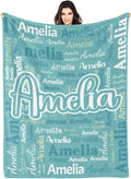 Dr.TOUGH Personalized Blanket for Adult Kids with Name Customized Blankets Personalized Throw Blanket for Christmas Birthday Gifts