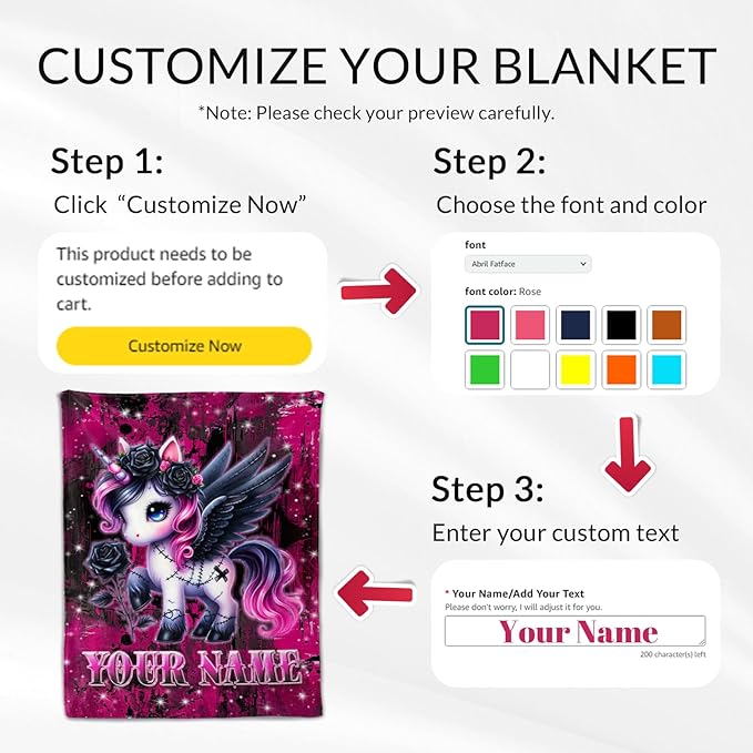 Custom Unicorn Gifts for Women - 60" x 80" Adults Throw Blanket for Unicorn Lovers - Plush Flannel Throws Blankets for Couch, Bed
