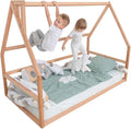 Montessori House Floor Bed - Toddler Floor Bed for Kids - King Low Kids Bedframe - Water Based Paint Used - 5 Sizes: Small, Twin, Full, Queen (Model 1)