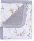 Oilo Baby Blanket, Luxury Soft Plush Chenille Backing & Turkish Cotton Jersey Print, Double Layered, 30" x 40", Rolled Jersey Edge Trim, Machine Washable, Perfect for Infant or Toddlers, Woodland Fawn