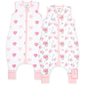 Mama Cheetah Toddler Sleep Sack with Feet 3T - 4T, 2.5 TOG Organic Cotton Baby Sleeping Bag with Legs, Baby Wearable Blankets for Walkers w/ 2-Way Zipper, Baby Sleep Sack for Girls & Boys, Large