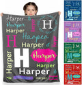 Ship Next Day, Personalized Baby Blanket for Boys Girls, Custom Name Blanket Baby Shower Super Soft Flannel Christmas Easter Birthday Gift for Newborn Toddler Kids