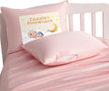 NTBAY Zippered Silk Satin Toddler Pillowcases - 2 Pack Hidden Zipper 13x18 Pillowcases - Luxury and Silky Baby Travel Pillow Covers, Pink