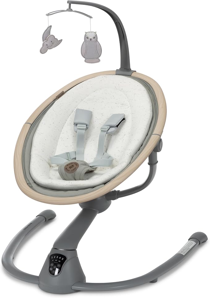 Maxi-Cosi Cassia Baby Swings for Infants: Smart Portable Baby Swing with Music, Lightweight & Foldable Baby Swing, 360 Rotation Infant Swing, Classic Green