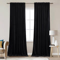 StangH Blackout Velvet Curtains 90 inches Thermal Insulated Privacy Drapes for Bedroom Light Control & Privacy Perfect for Theater Living Room Sliding Door, W62 x L90, 2 Panels