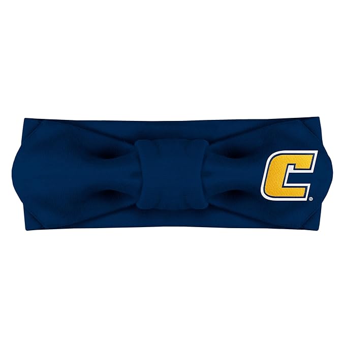Creative Knitwear UTC Mocs Tennessee Chattanooga Infant Girls Navy Solid Hair Knot Headband Embroidered Logo - Size Newborn - 4T