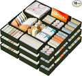 DIMJ Drawer Organizer Clothes - 18 Pack Closet Drawer Organizer Bins for Baby Clothes Storage, Fabric Dresser Organizer for Nursery Bedroom, Foldable Small Drawer Dividers for Underwear Socks