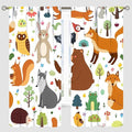 Kids Safari Animals Curtains, Baby Boy Girl Rustic Woodland Printed Cartoon Forest Window Treatments for Bedroom Living Room Nursery 2 Panels Sets, 42x54 Inch