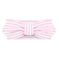 Creative Knitwear Michigan Wolverines Infant Girls Pink/White Striped Hair Knot Headband Embroidered Logo - Size Newborn - 4T