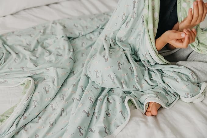 Copper Pearl Jumbo 3-Layer Blanket: Soft Quilts for Boys & Girls | Breathable, Cozy Toddler Blanket | Baby Quilt for Newborns | Premium Polyester/Rayon 46x46 | Bogey