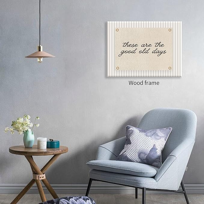 These Are the Good Old Days Wall Art Inspirational Quotes Poster 08x10 inch Framed Modern Minimalist Positive Affirmations Canvas Prints for Office Bedroom Wall Decor