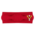 Creative Knitwear VMI Keydets Infant Girls Red Solid Hair Knot Headband Embroidered Logo - Size Newborn - 4T