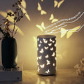 Butterfly Night Light - USB Table Lamp with Rotating Projection, Portable Bedside Light for Bedroom, Coffee Shop, Gifts for Women, Mom, Birthday