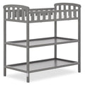 Dream On Me Emily Changing Table In Steel Grey, Comes With 1" Changing Pad, Features Two Shelves, Portable Changing Station, Made Of Sustainable New Zealand Pinewood